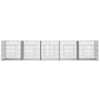 vidaXL 3-Panel Rabbit Cage Animal Hutch Playpen Enclosure Galvanized Iron